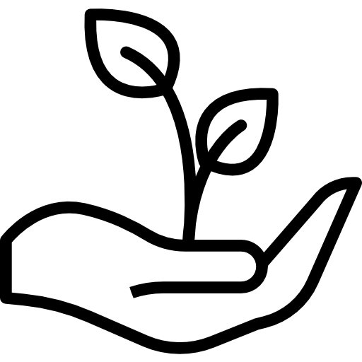 Tierheilpraxis Am Moor - Tierheilpraktikerin, Aromaberaterin, Hundepension - Hand hält Pflanzensymbol